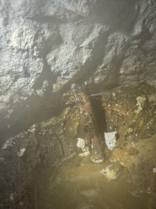 copper pipe leak in terraze